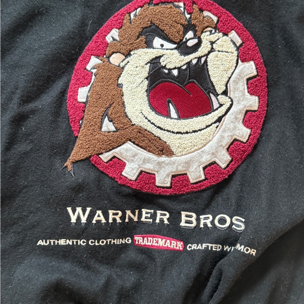 Warner Bros. Black and Tan Varsity Jacket size S - Picture 9 of 14